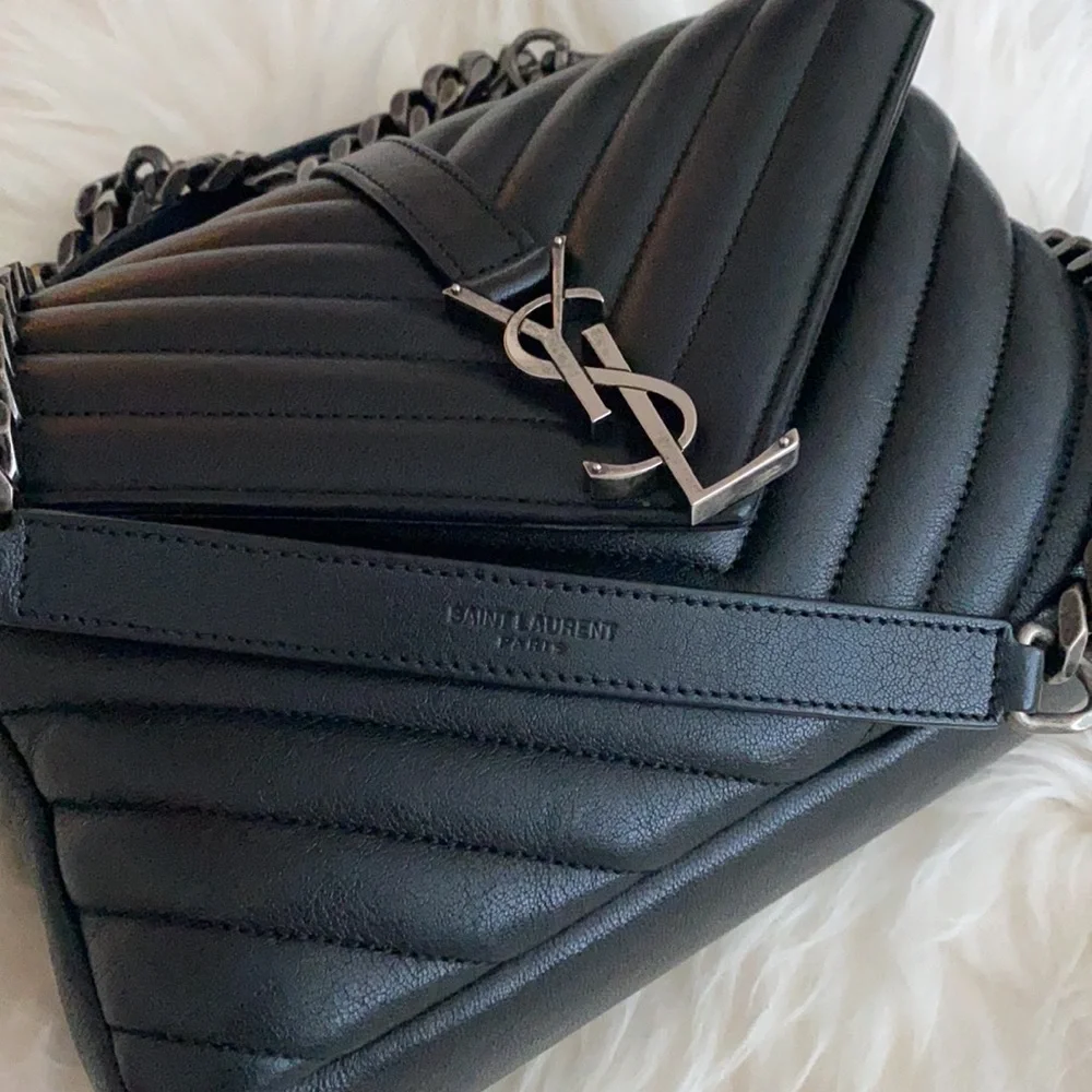 SAINT LAURENT COLLEGE MEDIUM IN QUILTED LEATHER